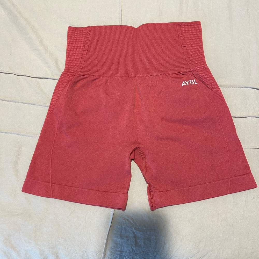 AYBL Women's High-Waisted Pink Athletic Shorts